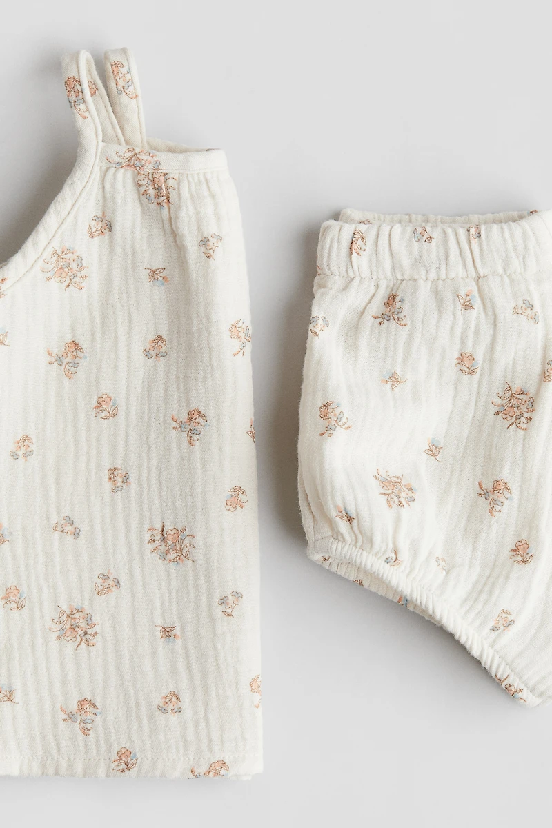 Ensemble 2 pièces en mousseline de coton