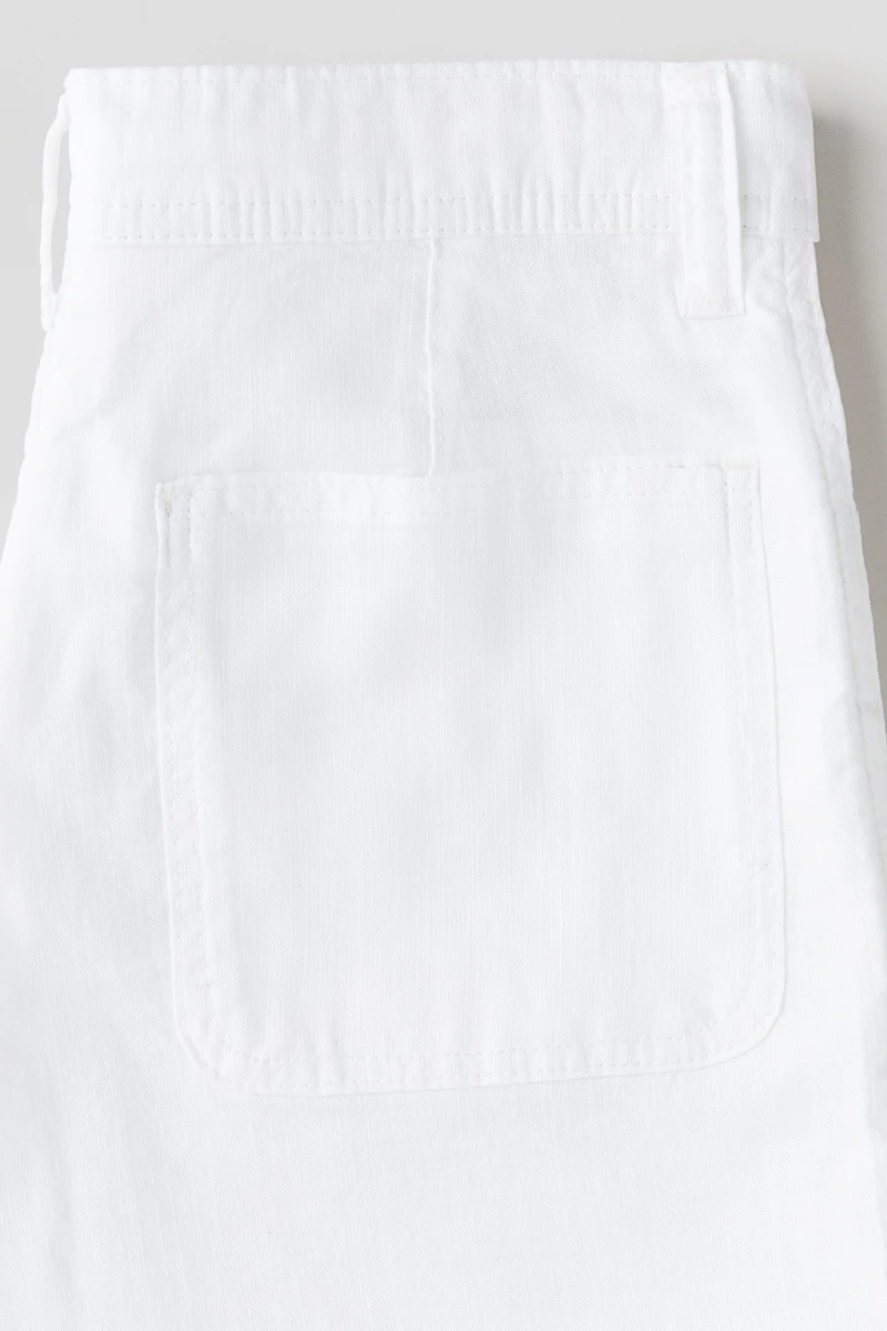 Wide-Leg Cotton Pants
