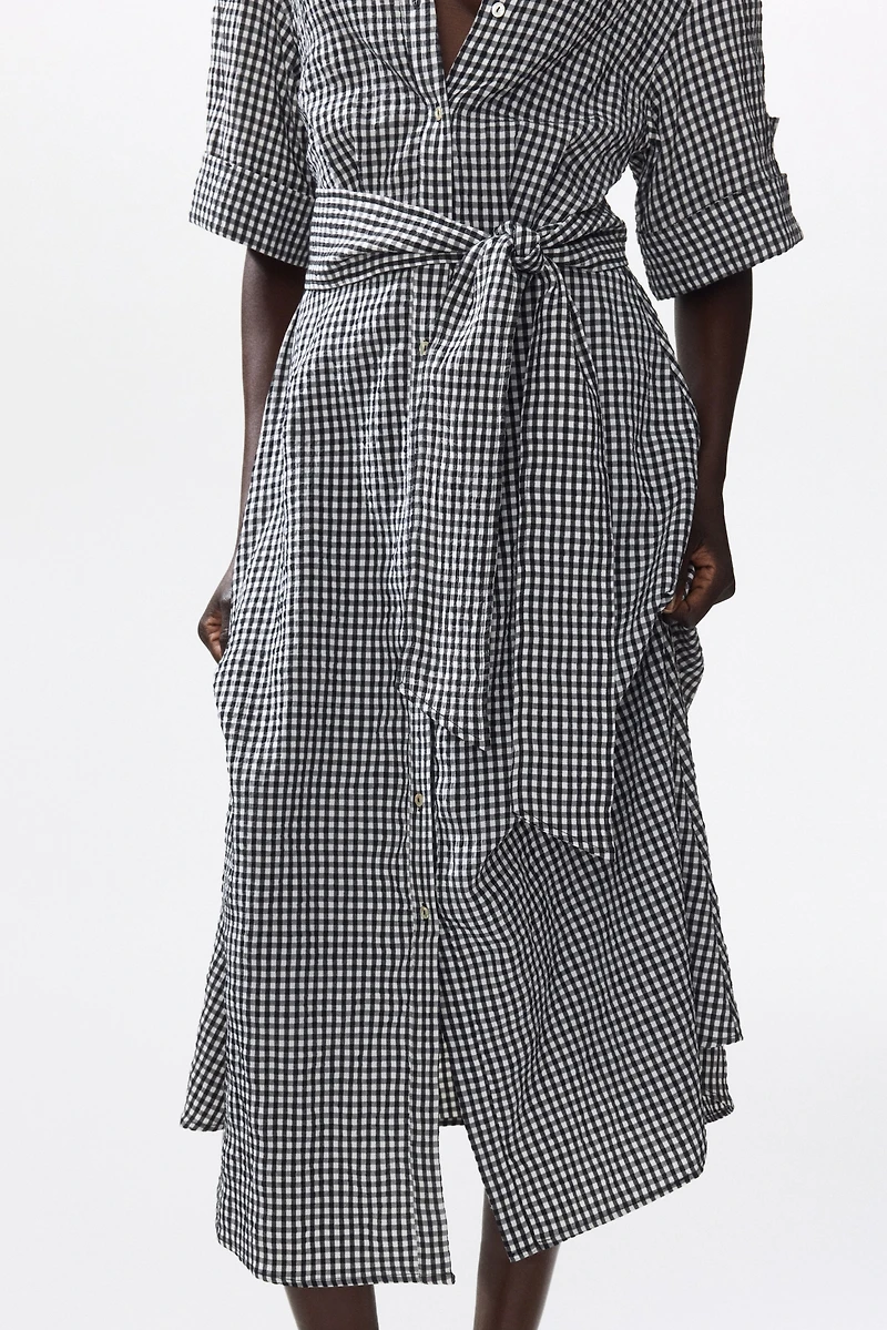 Tie-Belt Dress