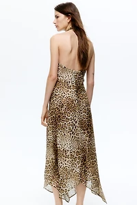 Knot-Detail Halterneck Dress