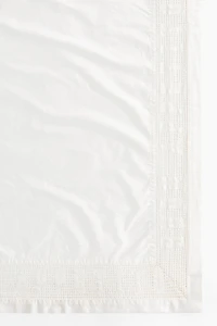 Lace-Trimmed Cotton Tablecloth