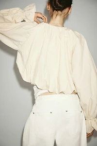 Blouse froissée à effet ballon