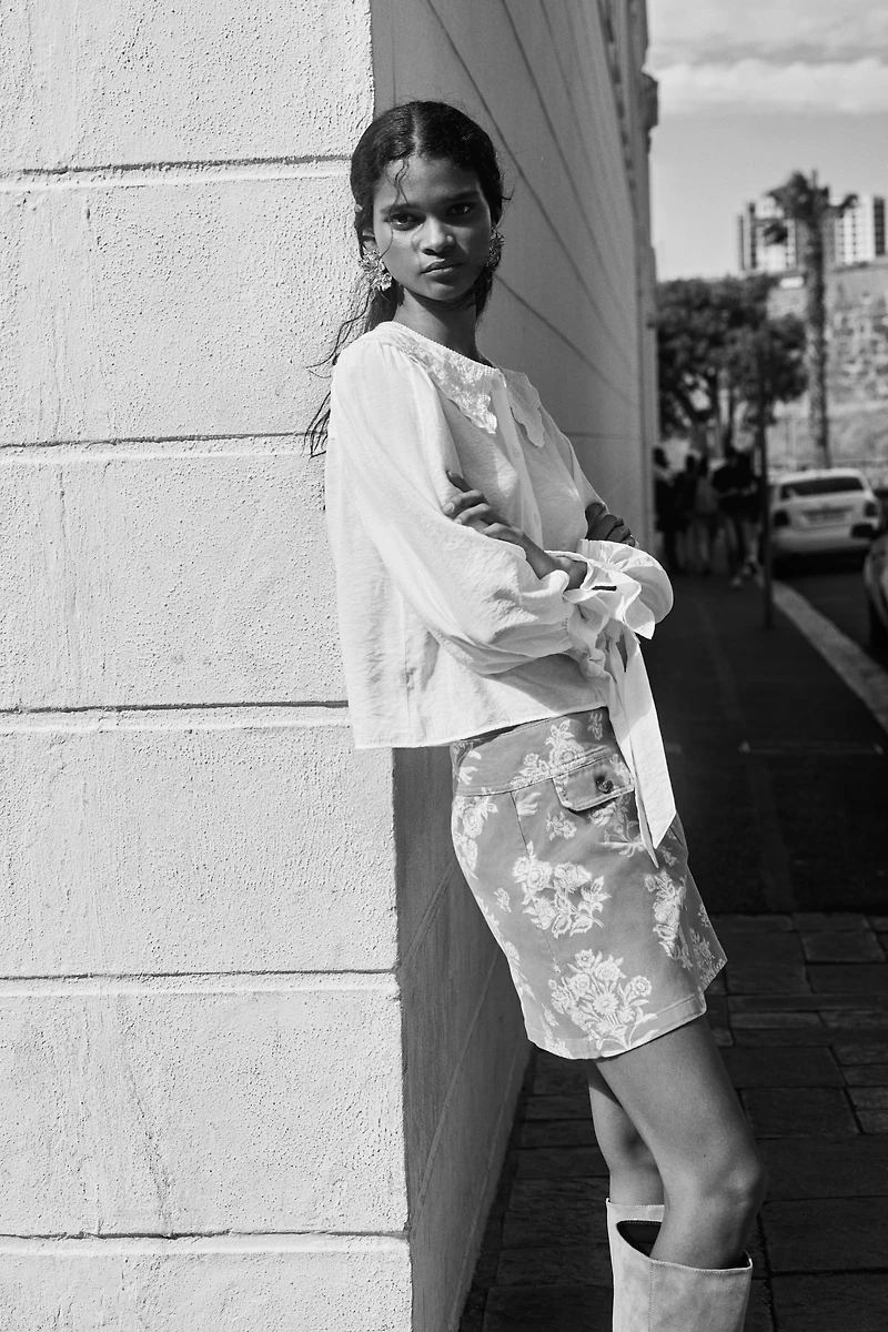 Blouse avec broderie anglaise