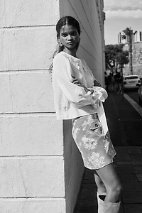 Blouse avec broderie anglaise