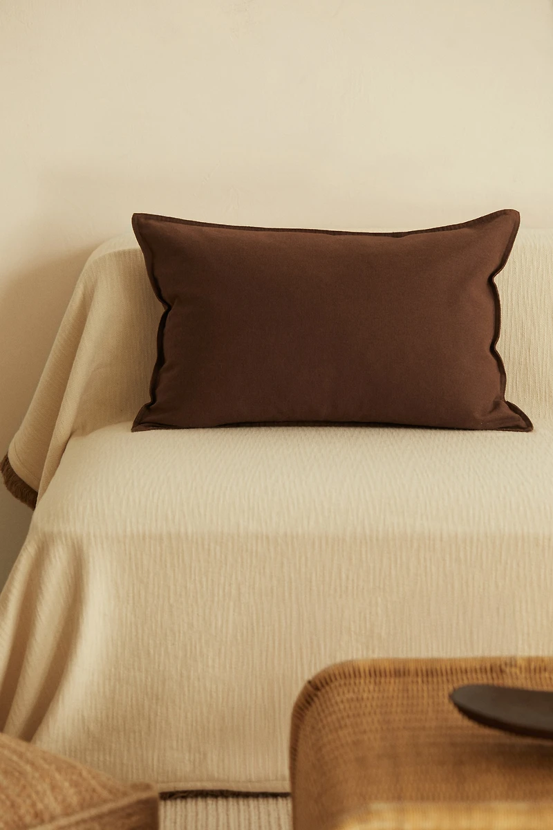 Linen-blend Cushion Cover