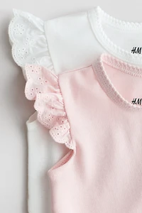2-Pack Flutter-Sleeve Bodysuits
