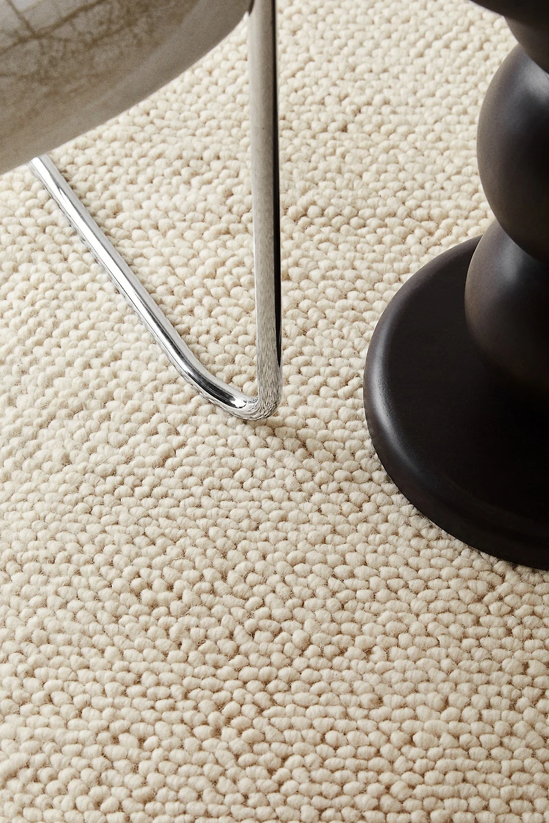 Textured-weave Wool-blend Rug