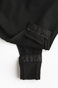 Padded-Cup Microfiber Bodysuit