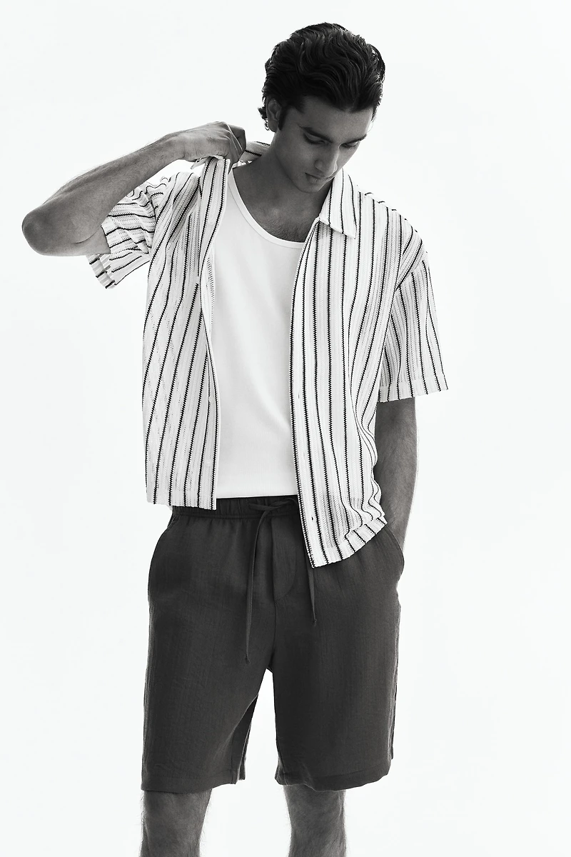 Loose-Fit Cotton Shorts