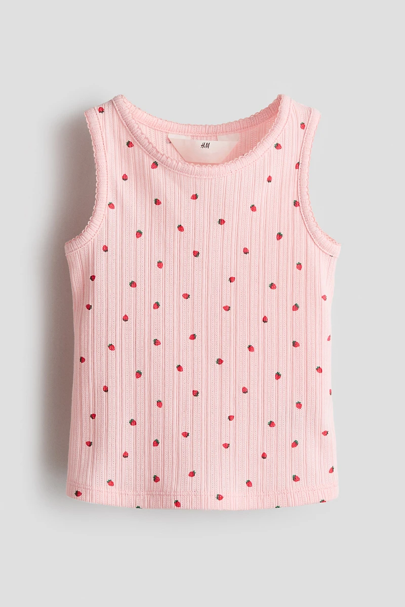 Pointelle Jersey Tank Top