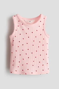 Pointelle Jersey Tank Top
