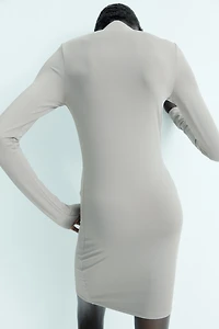 Mock Turtleneck Mini Dress