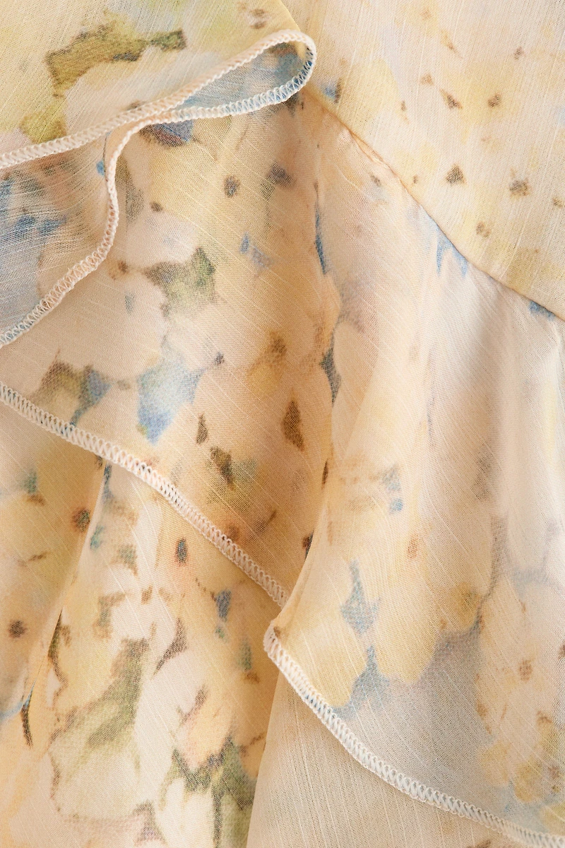 Flounce-Trimmed Skirt