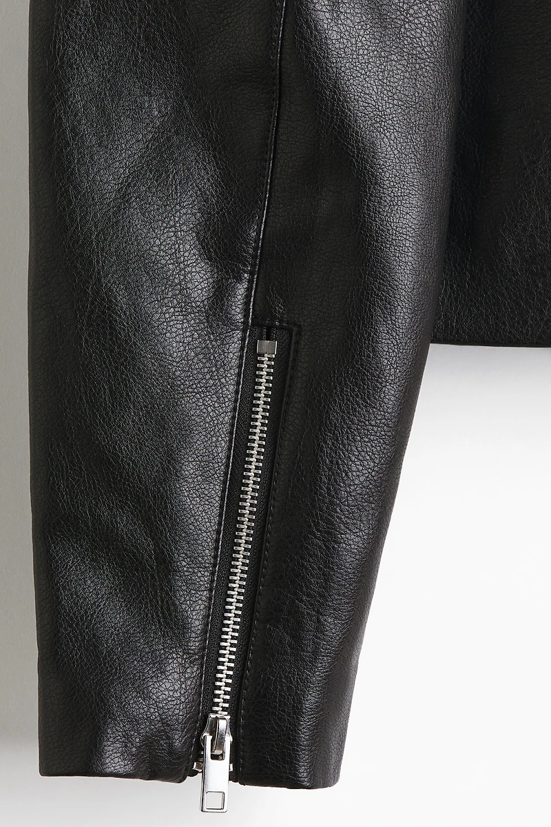 Coated Biker Jacket