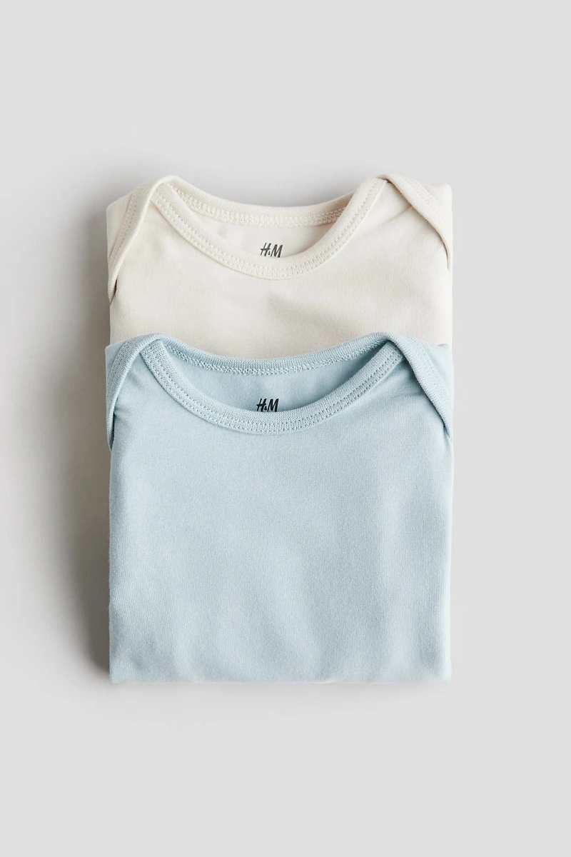 2-Pack Supersoft Cotton Lap-Shoulder Bodysuits