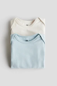 2-Pack Supersoft Cotton Lap-Shoulder Bodysuits