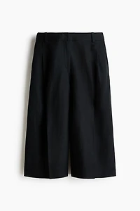 Jupe-culotte large en lin mélangé
