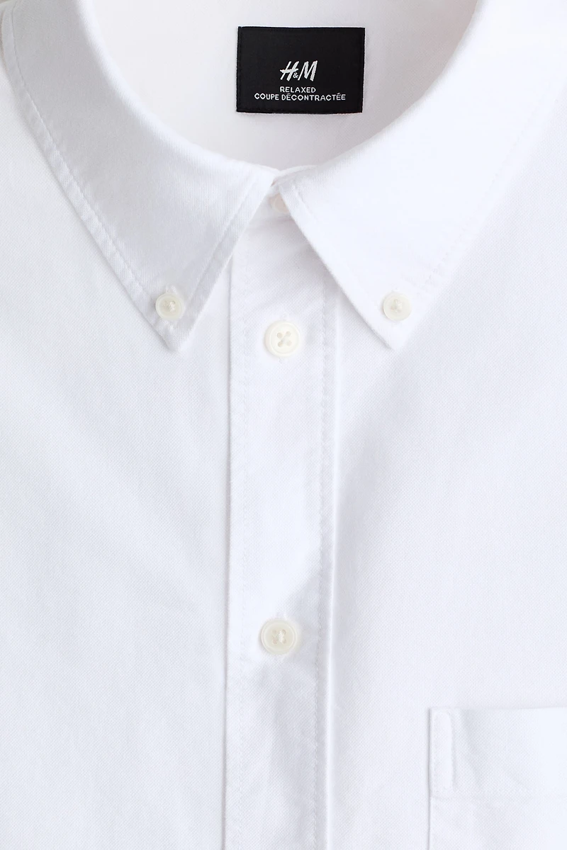 Relaxed-Fit Short-Sleeved Oxford Shirt