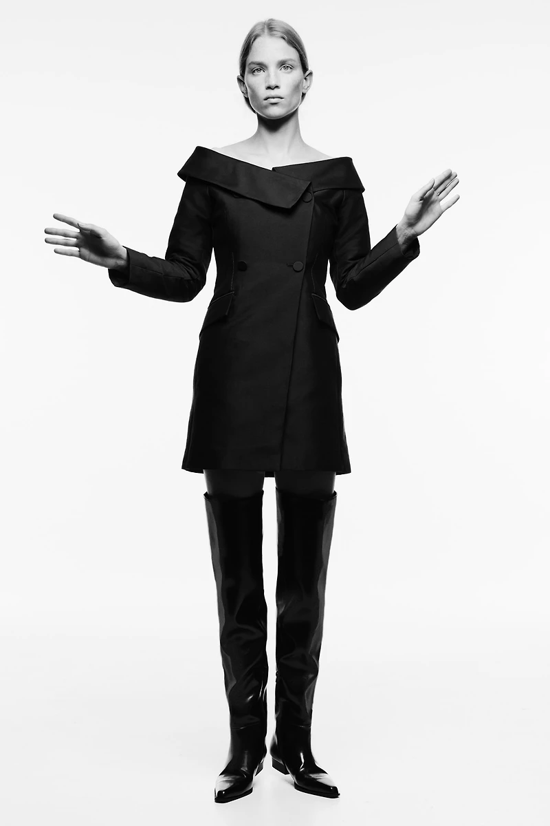 Double-Breasted Jacket Dress