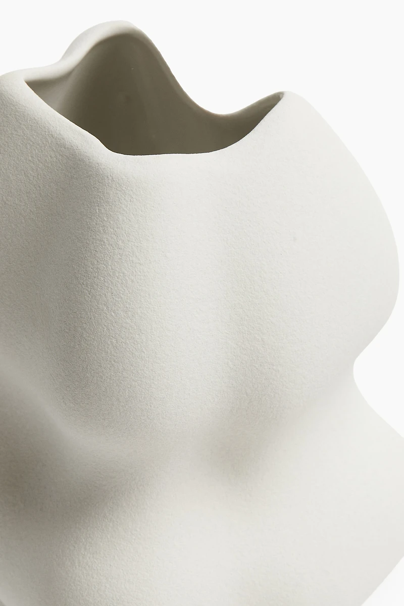 Irregular-Shaped Stoneware Vase