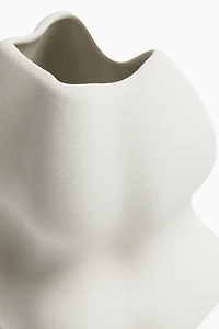 Irregular-Shaped Stoneware Vase
