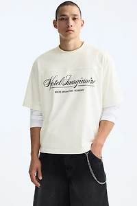 T-shirt grande taille en filet imprimé