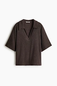 Crinkled Polo Shirt