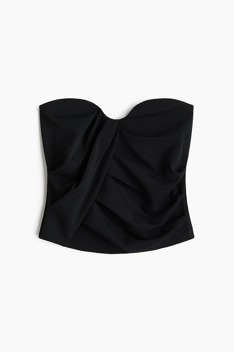 Draped Interlock Bandeau Top