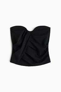 Draped Interlock Bandeau Top