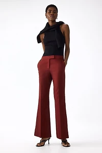 Linen-Blend Dress Pants
