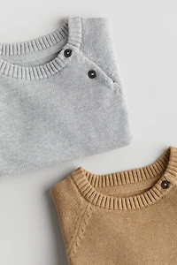 Lot de 2 chandails en maille coton