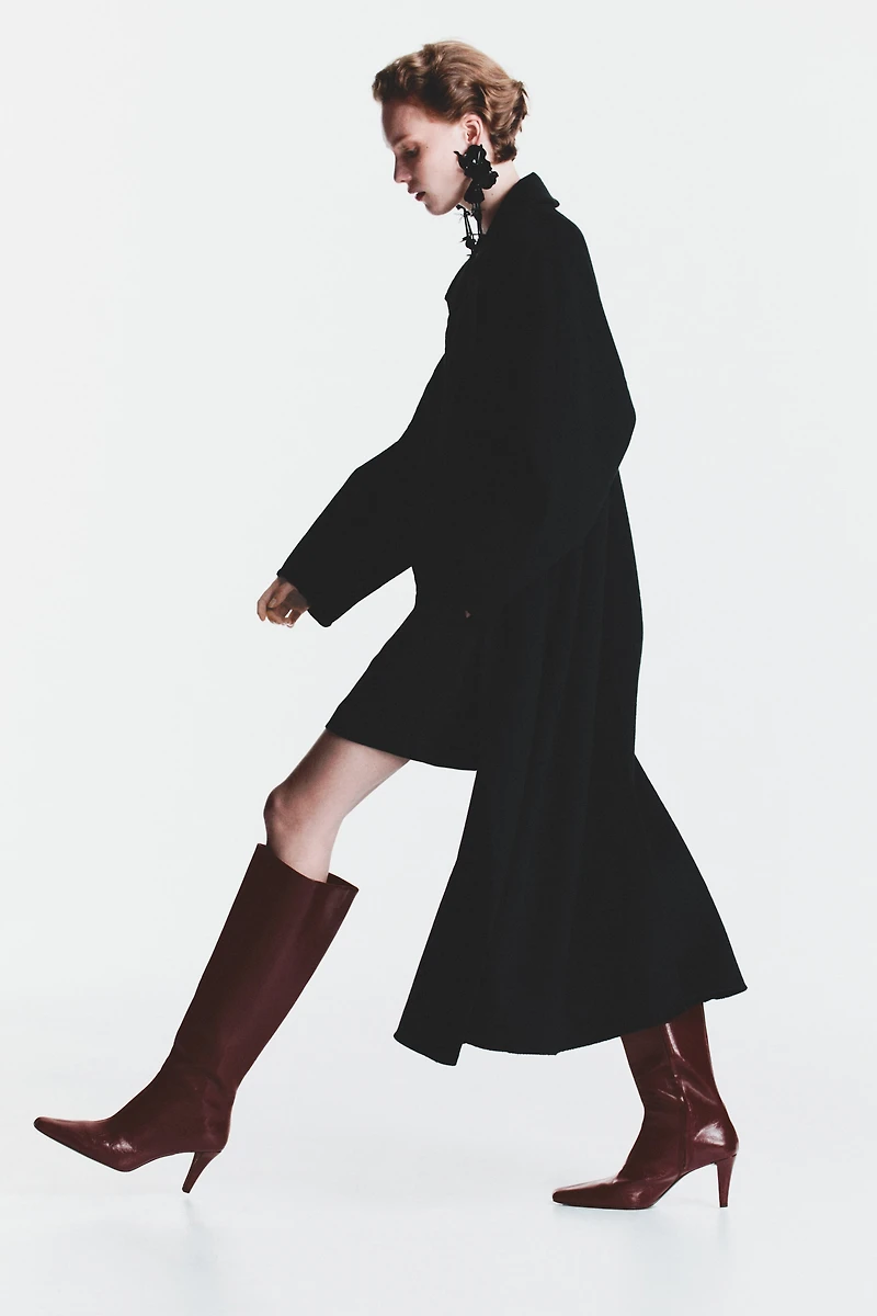 Bottes à talon au genou