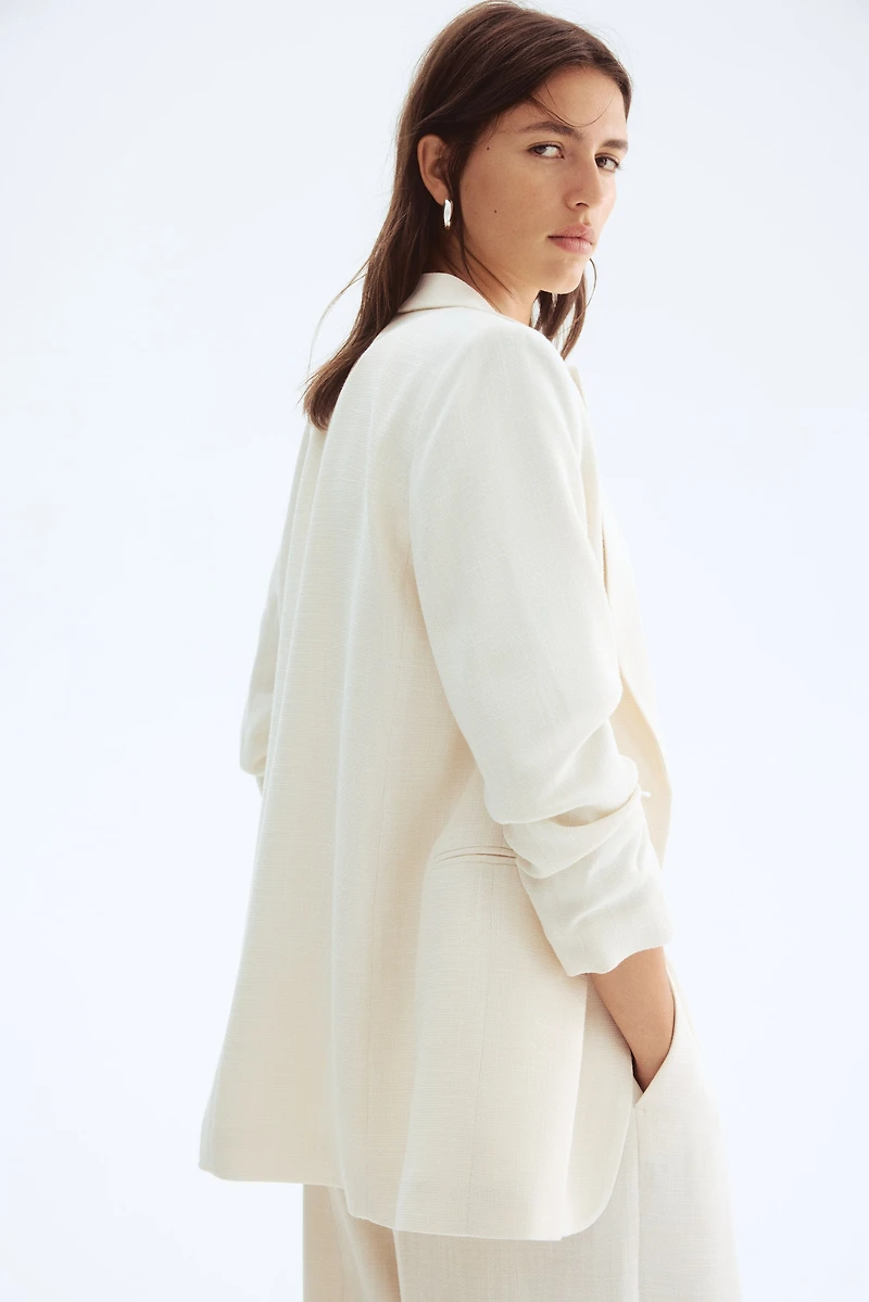 Gathered-Sleeve Jacket