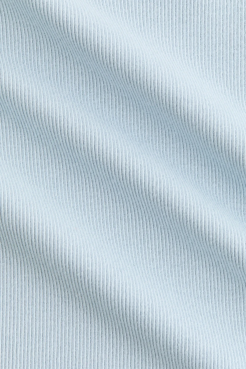 Ribbed Scoop-Neck T-Shirt
