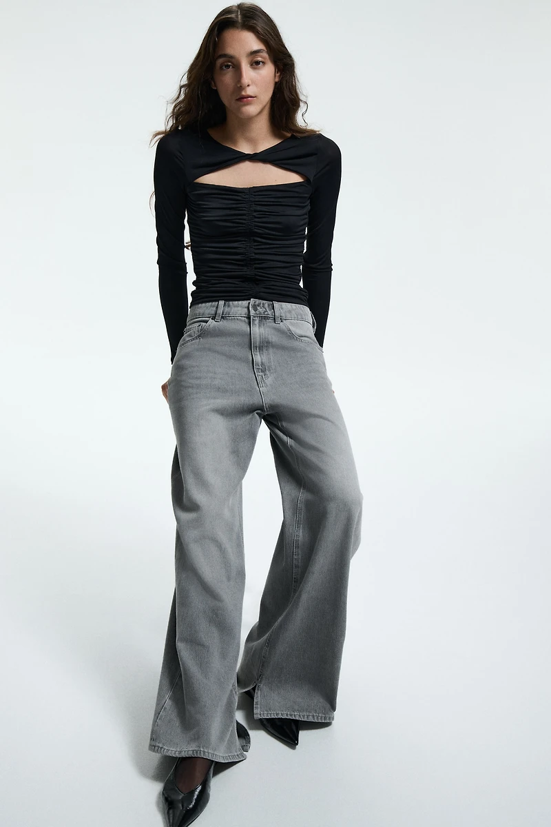 Jersey Top with Cutout