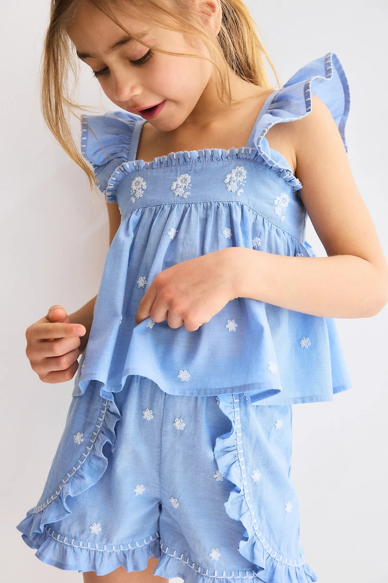 2-Piece Embroidered Cotton Set