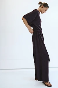 Textured Jersey Jumpsuit