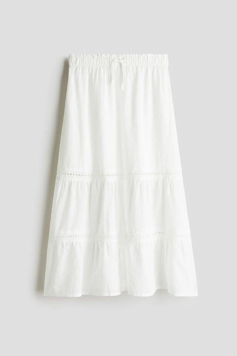 Tiered Cotton Skirt