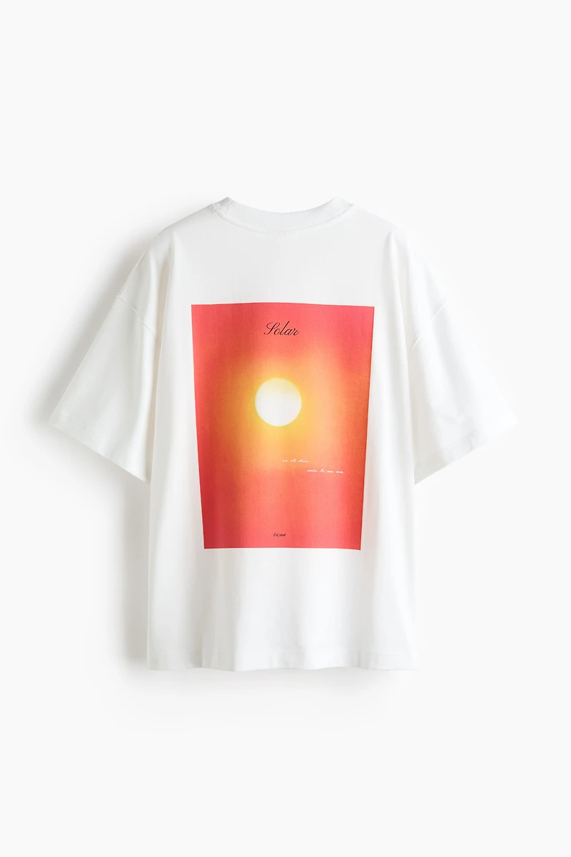 Oversized-Fit Printed Sports T-Shirt