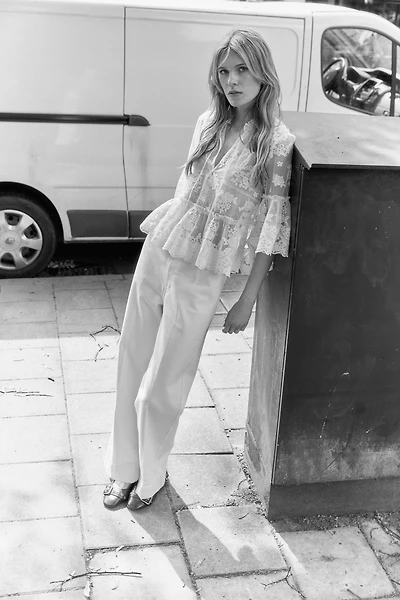 Jean large taille haute