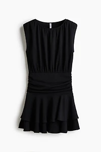 Crinkled Tiered Dress