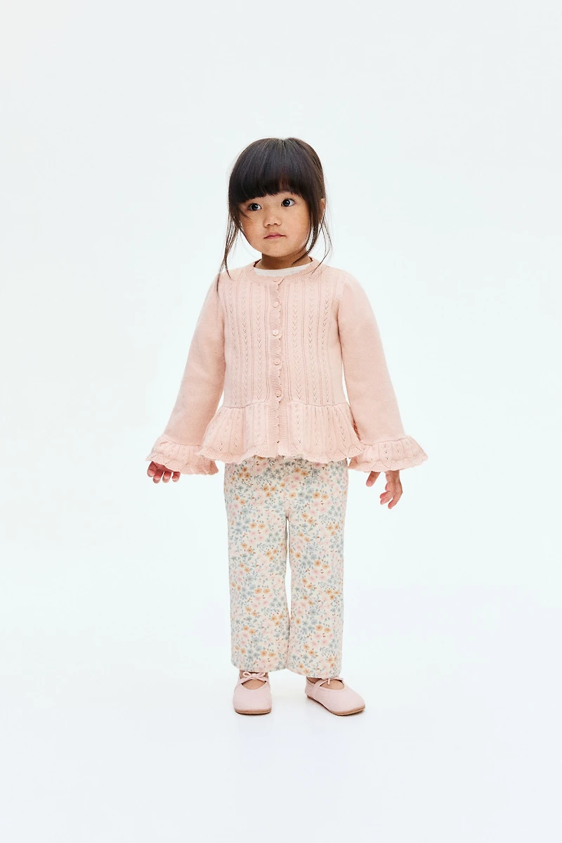 Pointelle-Knit Cotton Cardigan