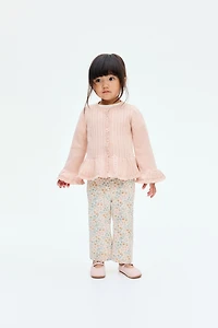 Pointelle-Knit Cotton Cardigan