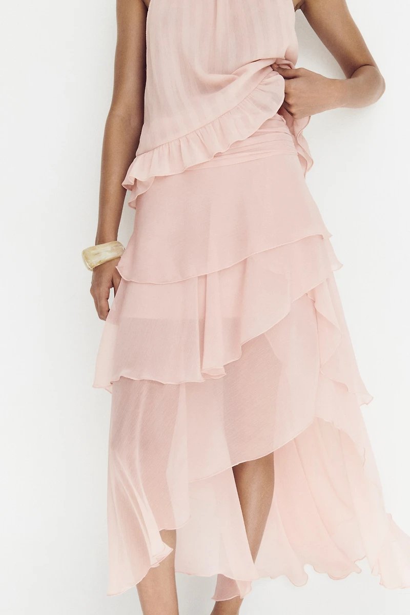 Tiered Chiffon Skirt