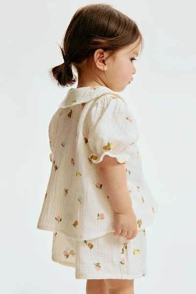 Ensemble 2 pièces en mousseline de coton