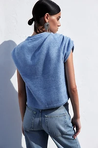 Chandail à manches courtes en fin tricot