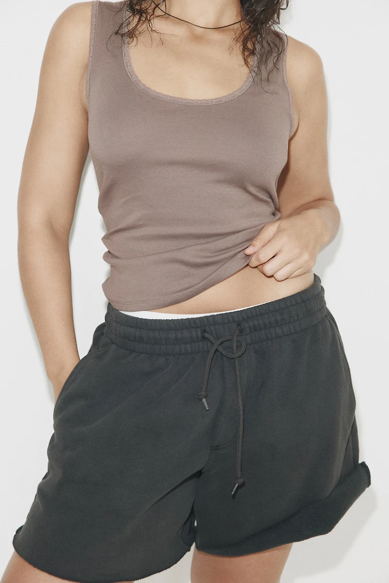 Lace-Trimmed Tank Top