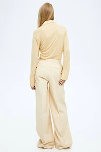 Pantalon sur mesure à jambes larges
