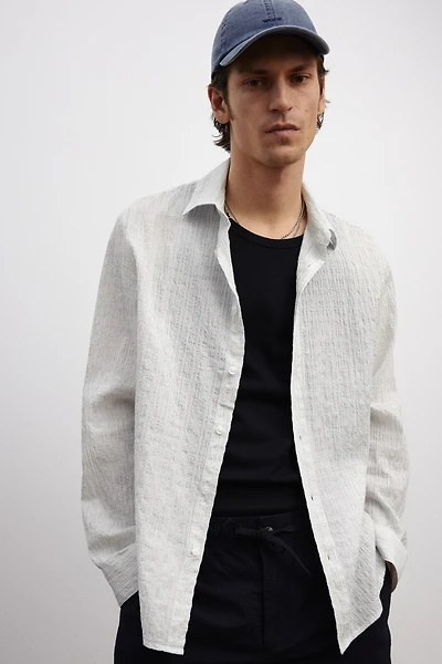 Chemise texturée ample