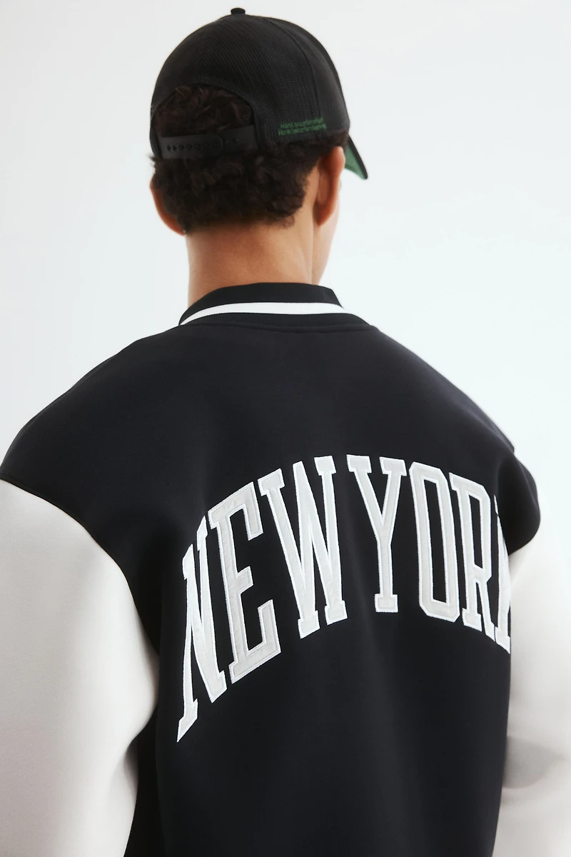 Loose-Fit Baseball Jacket